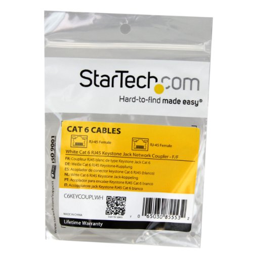 StarTech.com Acoplador RJ45 Cat6 blanco miniatura 4