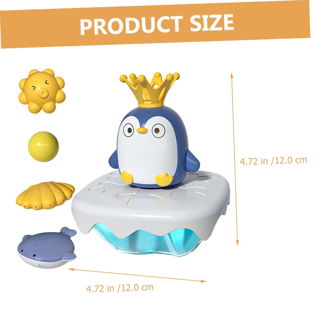 Juguete de Baño para Niños Forma de Pingüino Que Rocía Agua, Fabricado en Abs, Adecuado para Bebés y Niños Pequeños Hora del Baño