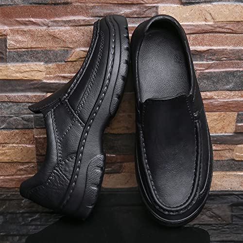 Mocasines de hombre en cuero casual con punta de charol y suela suave 6