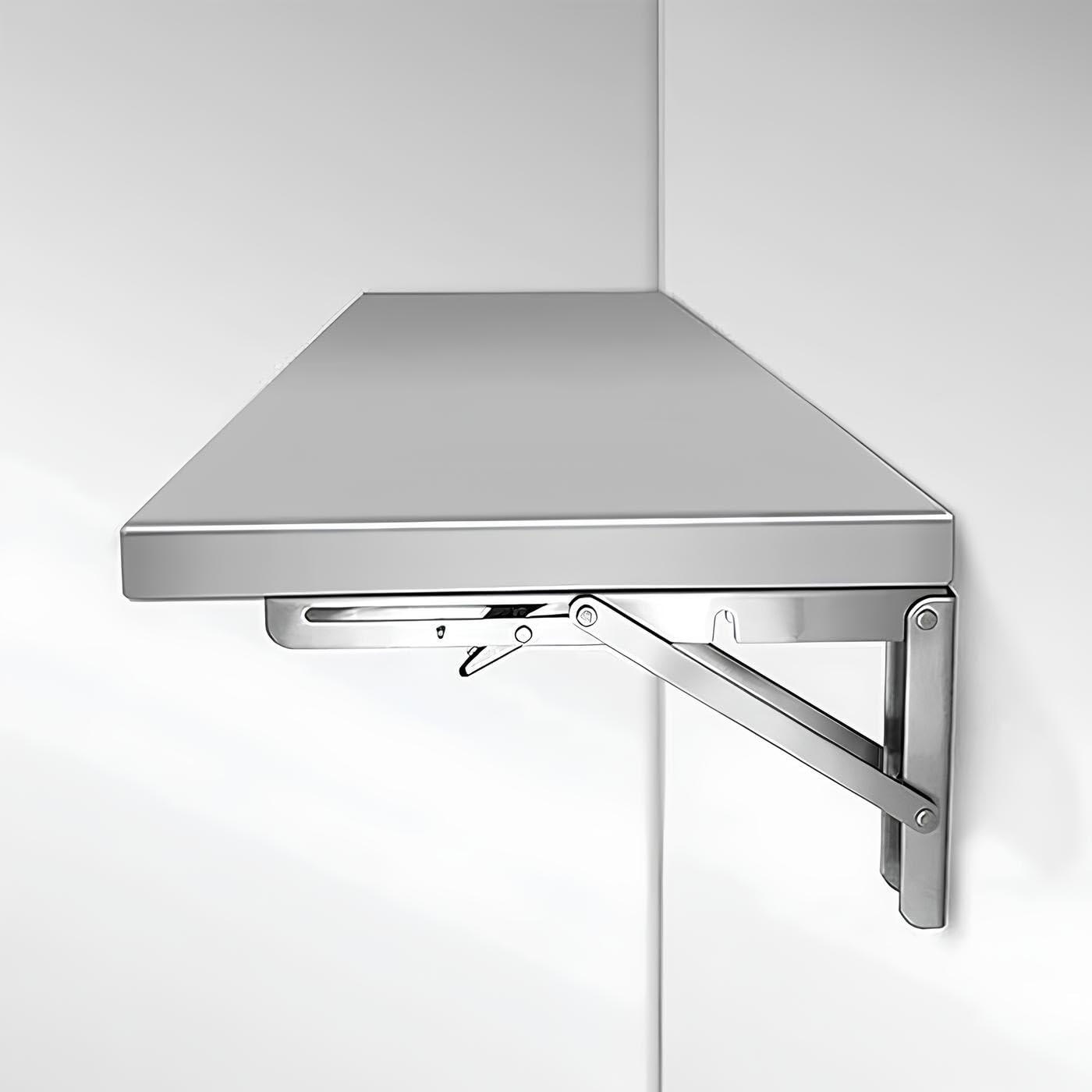 ZHANGGL 304 Stainless Steel Wall Mounted Folding Table Space Saving Laptop Desk Foldable Kitchen & Laundry Room Work Surface (60x30cm) Durable & Stylish Solution