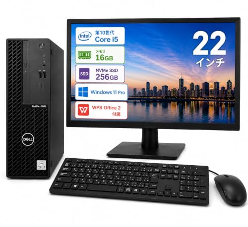 �y�����ςݕi�zpcGrace Dell OptiPlex 3090 SFF �f�X�N�g�b�v�p�\�R�� �t���Z�b�g ��10���� Core i5-10505 ������16GB NVMe SSD256GB 22�C���` �t��HD�t�� Windows 11 Pro WPS