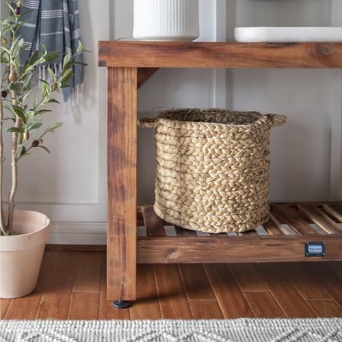 Backyard Discovery 48" Acacia Wood Farmhouse Narrow Console Table with Lower Slat Storage Shelf, Water-Resistant Design for Patio, Deck, Entryway, Living Room, Sofa Table, Indoor or Outdoor Use - image 7
