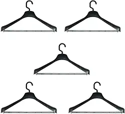 Kit Cabide Terno Preto Giratório - 5 unidades