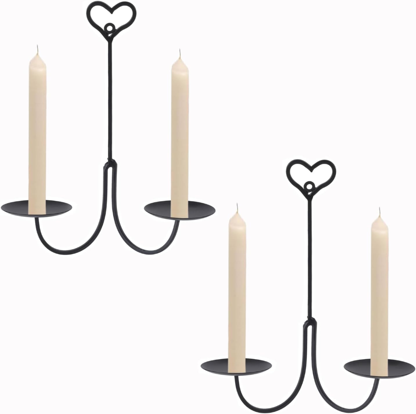Wall Candle Sconces Set of Two, Decorative Metal