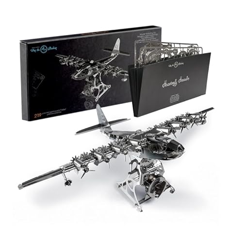 Model Airplane Kit With Tool Kit- Diy Scale Model - 3D Model Kit Heavenly Hercules - Moving Wind-Up Airplane Model | 3D Puzzle For Adults - Metal Diy Kit | Metal Model Collectible | Diy Construction #TOP7