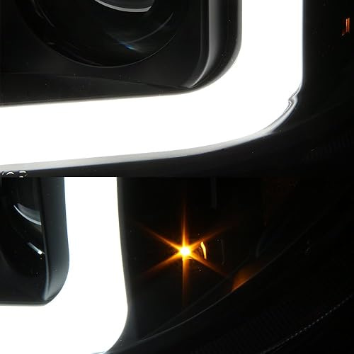 Miniatura 6 de AKKON - Para Toyota Tundra Sequoia LED DRL Tubo de luz Negro Proyector de repuesto Faros IzquierdaDerecha Lámparas