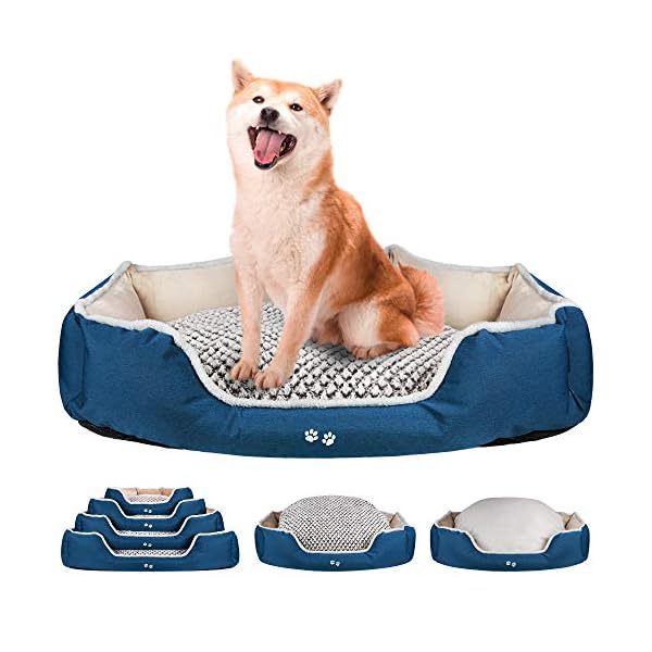 Super Soft Dog Bed with Reversible Pillow Buy Online