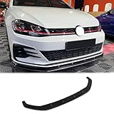 NINTE Front Bumper Lip for Volkswagen Golf MK7.5 GTI R Rline V Style 2015-2021 Gloss Black ABS Spoiler Splittber Body Kits Guard Front Chin Splitter 3Pcs Segmented Design