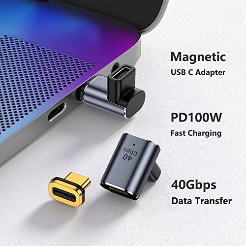 Image of Tobo Magnetic Adapter,Type-C Extender 40Gbps Data Transfer,PD100W Quick Charge,8K@60Hz,Compatible with Thunderbolt 4 /3,for Steam Deck,MacBook,Galaxy S21(TD-1104TC, Pack-of-2)