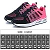 Womens Trainers Athletic Running Shoes Breathable Air Cushion Sneakers Fashion Sport Gym Trainers Rose Red 10 UK #5
