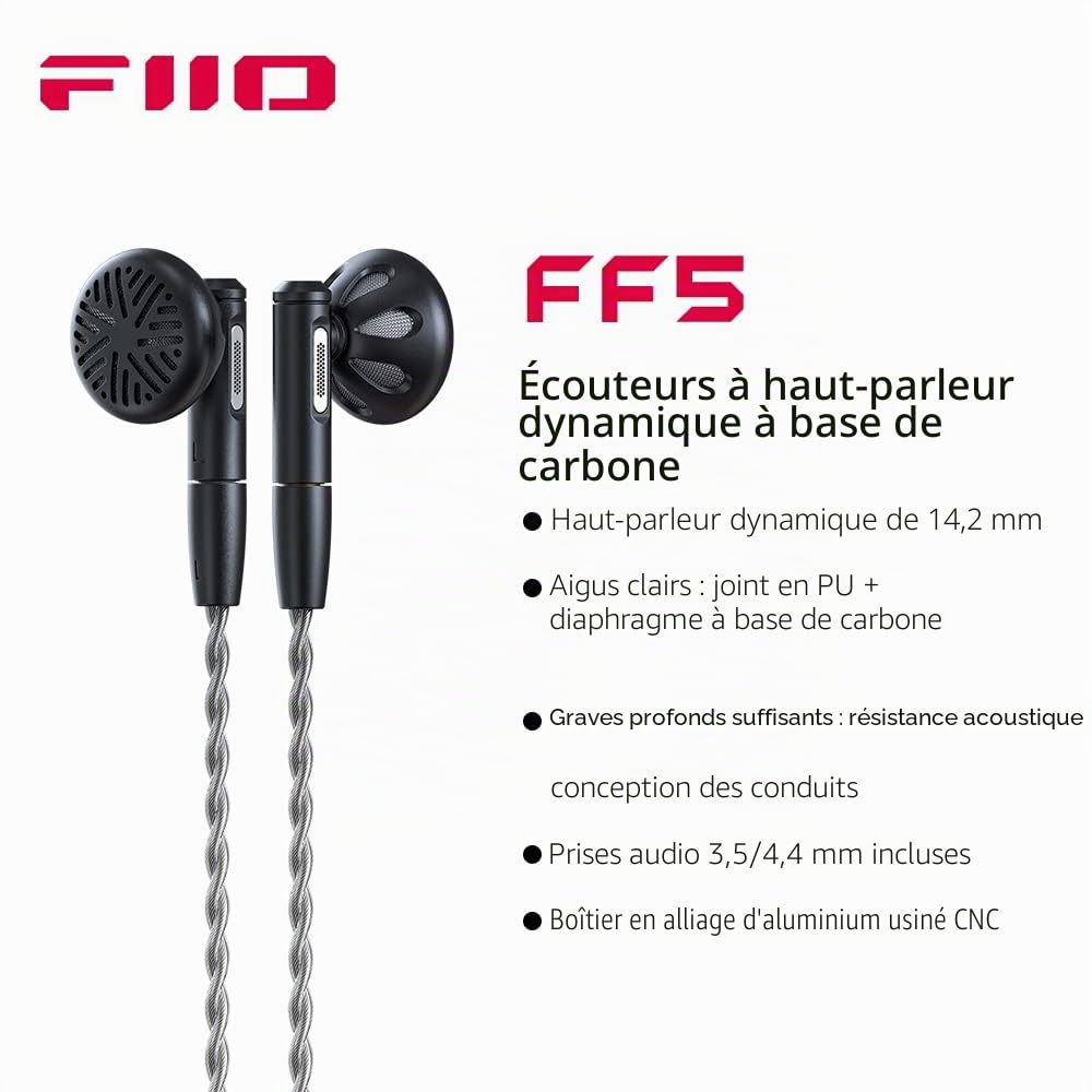 FiiO FF5 Écouteurs Intra-auriculaires