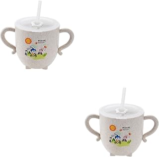 VANZACK Copo De Água Para Crianças 2 Peças Copo De Palha Para Bebês Copos De Plástico Para Crianças Copo De Palha De Plástico Copo De Palha Para Bebê Recipiente De Água Copo De