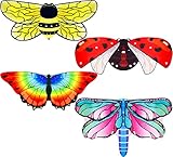 iROLEWIN Toddler-Kids Butterfly-Wings-Costume for Girls Bee-Ladybug-Costume as Boys Dragonfly Halloween Dress-Up Party Gifts