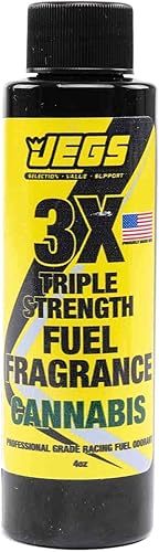 JEGS Fragancia de combustible de cannabis  Botella de 4 onzas  Compatible con combustibles de gasolina, alcohol, metanol, nitrometano y diésel