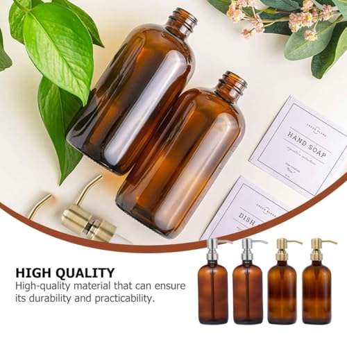 Botellas de vidrio de 500ml para champú: di adiós al plástico con este pack de 4 4