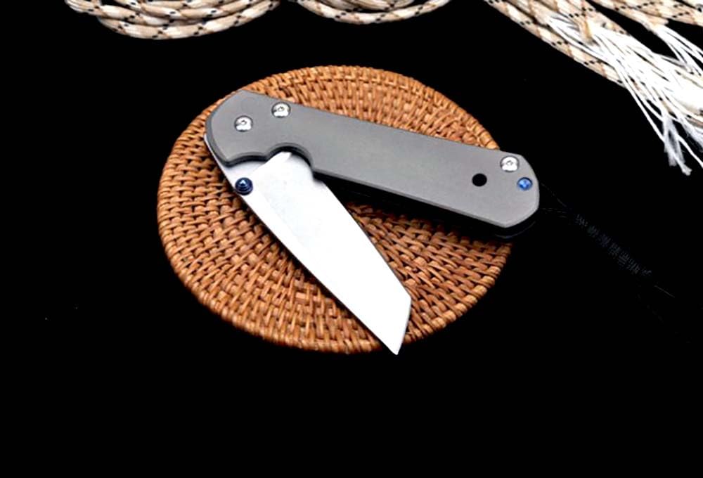 Klappmesser 8.27" Taschenmesser slim aus stahl s35vn & Titan, Outdoor Survival Messer Camper Jagdmesser,Scharfes Einhandmesser praktische,Titanlegierung messer edc mit clip Scheide,geschenk für männer