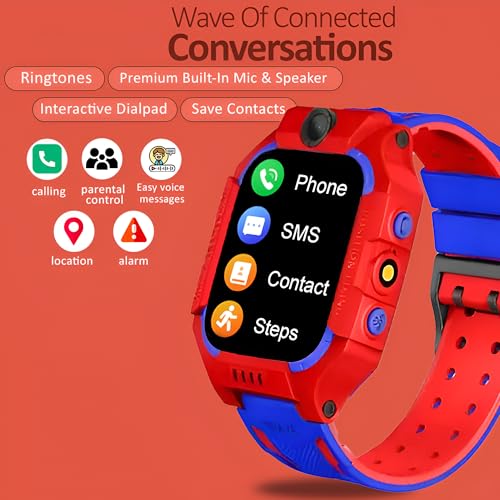 Image of GameSir Q18 Kids Smart Watch 1.44 inch TFT Display 3G / 4G SIM Support, Learning & Gaming Apps, Gift Watch, Waterproof, LBS Tracking /GPS, 2 Way Calling Smart Watch for Boys & Girls (Red)