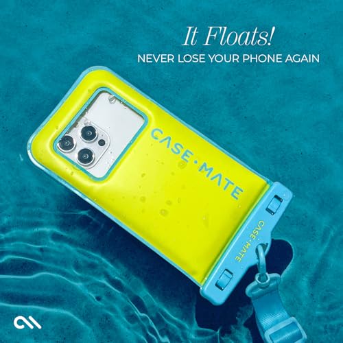 Image of Case-Mate 2 Pack IP68 Waterproof Phone Pouch - Citrus Splash | Touchscreen Floating Waterproof Phone Case with Crossbody Lanyard - Fits All Phones - Beach Cruise Ship Travel Essentials