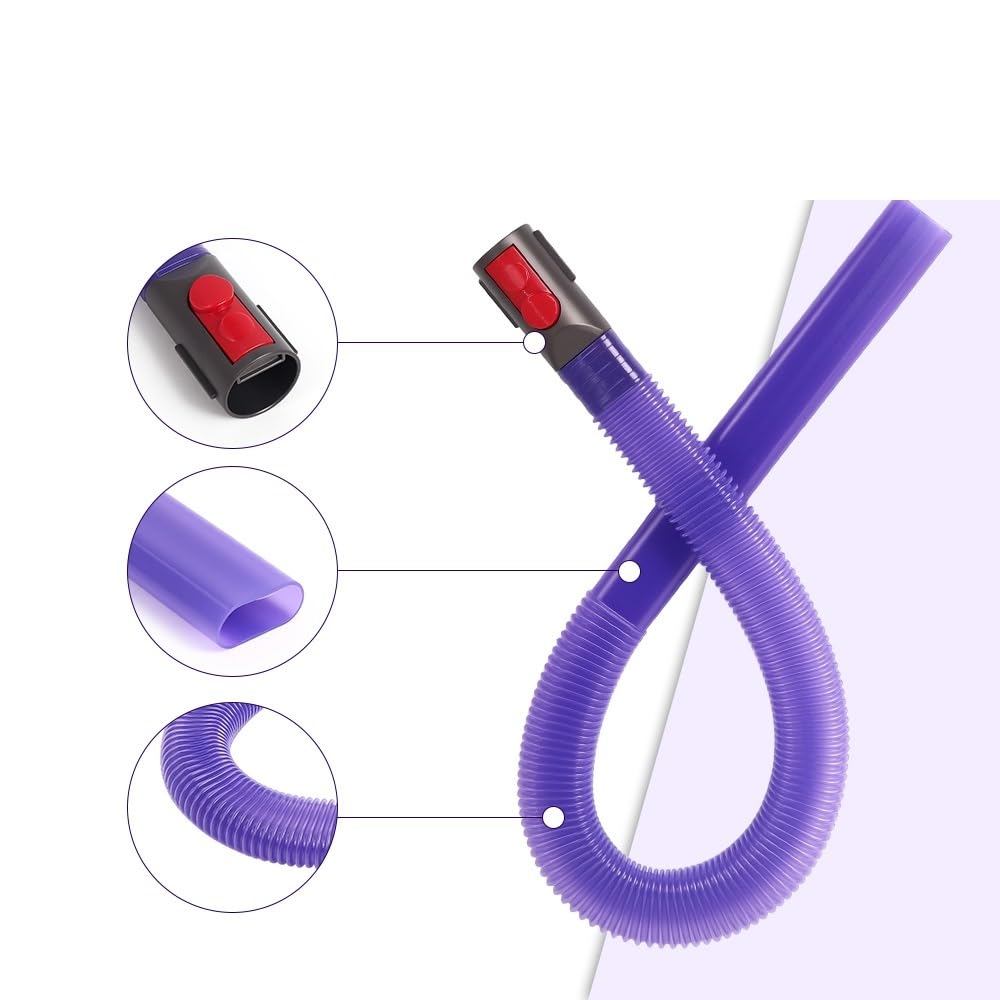 Boquilla Flexible para rendijas para Dyson | Diseño de tubo flexible, punta plana estrecha, uso en múltiples escenas, fácil conexión(Set B)