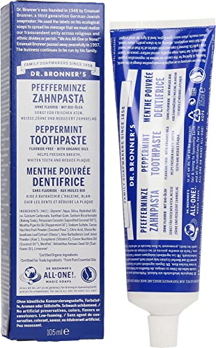 Dr. Bronner's Dentifricio, Grammi, Blu, Menta