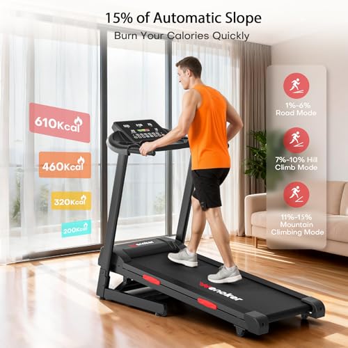 Motorized Folding Treadmill with Incline
