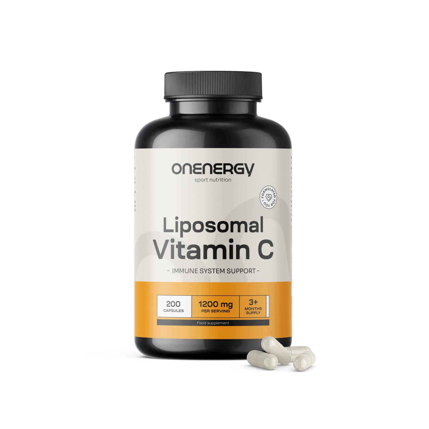 Vitamina C Liposomal 1200 mg - 200 Cápsulas | Extracto de Fosfolípidos de Rosa Canina y Girasol, Refuerzo del Sistema Inmunológico, Acción Antioxidante, Aumento de Energía