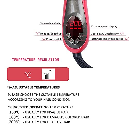 2 In 1 Hair Straightener And Auto Hair Curler 1 Inch Hair Curling Wands Automatic Curling Iron Rotating Curling Iron For All Hair Type Ceramic Flat Iron Adjustable Temperature Salon Tools #TOP4