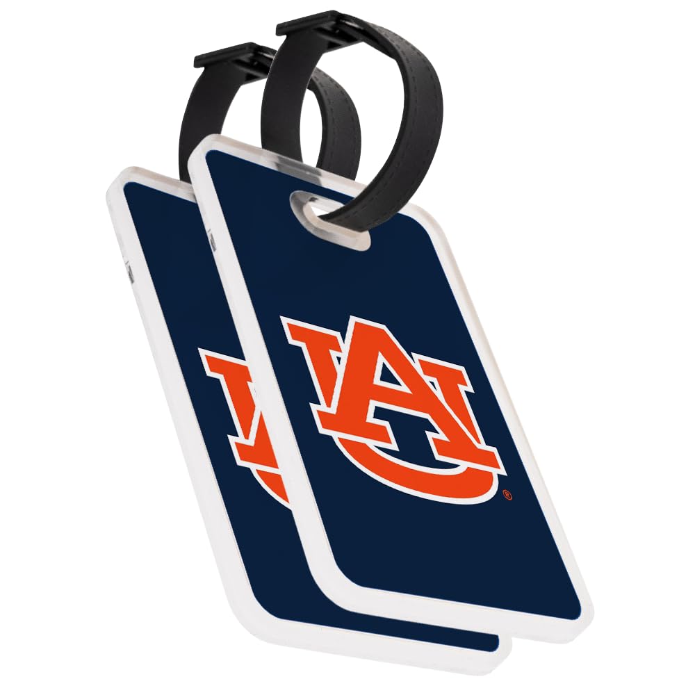 Desert Cactus Auburn University Luggage Tag Official AU Tigers 2 Pack Travel ID Label for Suitcases Bags and