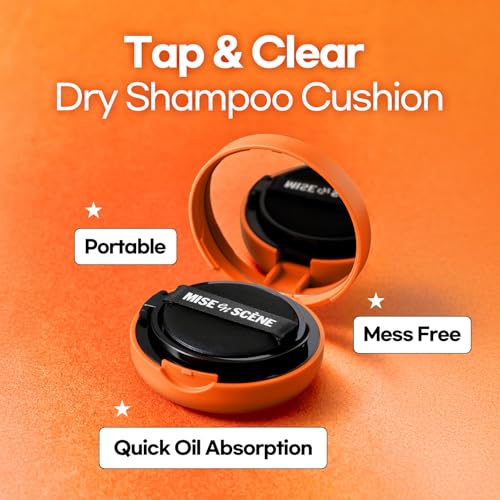 Image of Mise En Scene Tap and Clear - Korean Dry Shampoo Cushion for women | no white cast, no residue | for all hair types & colors | wet powder with puff | non aerosol, non toxic | absorbs oil Travel Size