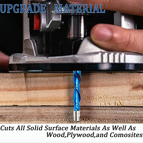 Luisttis Downcut Spiral Flush Trim Router Bit,1/4-Inch Shank Solid Carbide Spiral Pattern Router Bit With Nano Coated For Woodwoking #TOP4