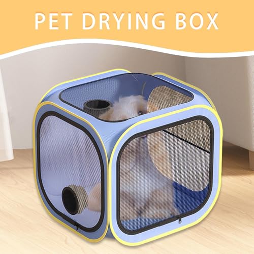 Cage de séchage multifonctionnelle pour chats et chiens à ventilation sûre