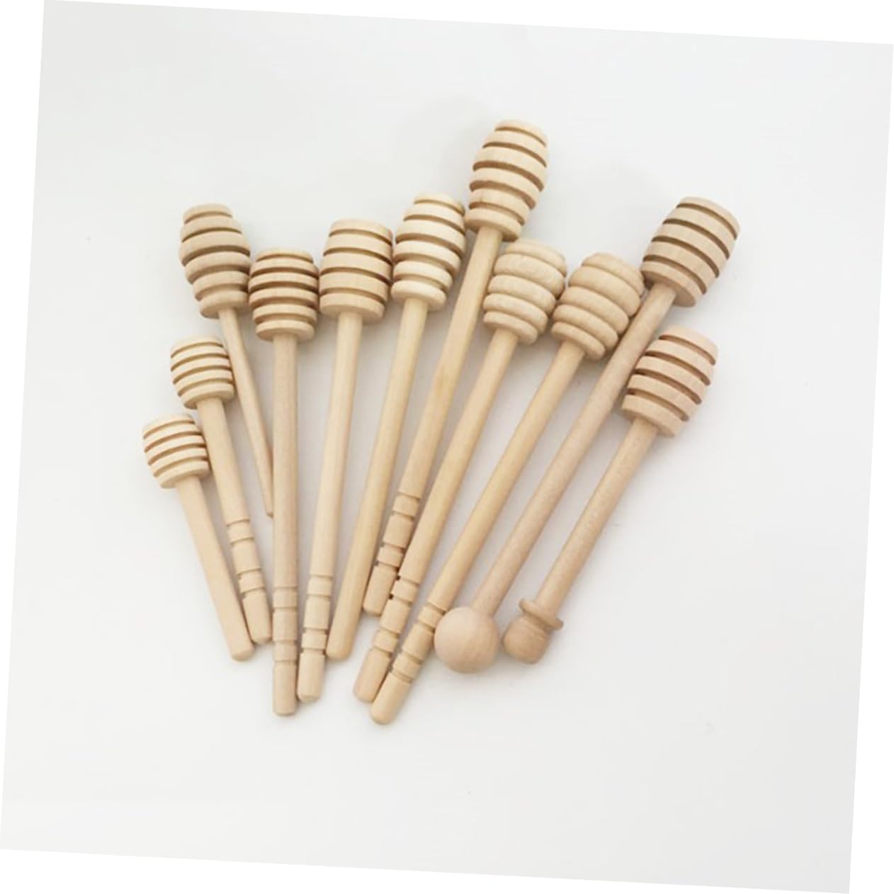 CIYODO 12pcs Honey Stirrer Honey Sticks Honey Stir Sticks Wooden Honey Dippers Syrup Stirrer Honey Stirring Spoon re-usable