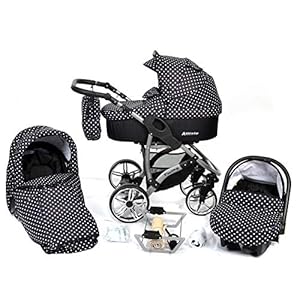 Allivio – 3-in-1 reissysteem inclusief kinderwagen met draaibare wielen, kinderautostoel, buggy en accessoires (3 in 1…