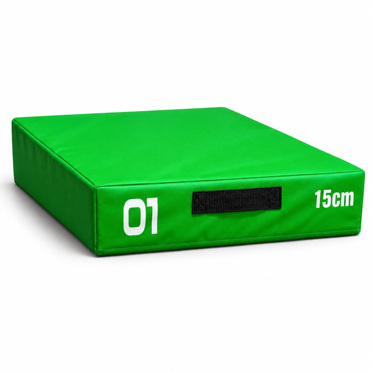 Plyometric Jumping Box – Soft Foam Stackable Fitness Gym Plyo Box Set (Single & Complete Set Options) (Green 90 x 75 x 15 cm)