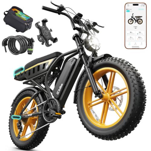 Image of TST Electric Bike for Adults 1500W Peak 20 inch Fat Tire All-Terrain E-Bike 60 Miles Electric Dirt Bike - 48V 15 AH Battery Electric Bicycle