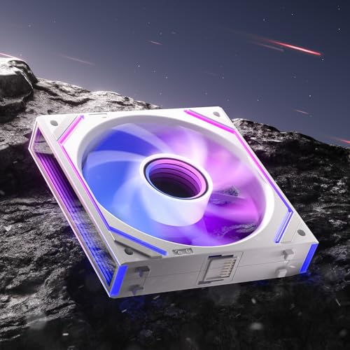 Image of AsiaHorse Dawn Pro 120mm Case Fan, ARGB PWM 1850RPM / 68CFM Airflow, Forward & Reverse Blade Design, Low Noise, Precision HDB Bearings High Performance Unit PC Fan Modular Daisy Chain