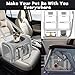 Soft-Sided Cat/Dog/Pet Carrier, Collapsible Pets Travel Carriers for Big Cats/Small Dogs with Shoulder Strap & Removable Mat, Mesh Puppy Carry Bag, Up to 16 Lbs, TSA Airline Approved(Gray)