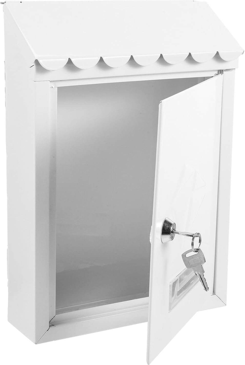 Vintage Style Wall Mount Mailbox with Key Lock Iron Material Space-Saving Outdoor Letter Box for Garden and Home Weatherproof Metal Mailbox with Classic Design and Extra Capacity