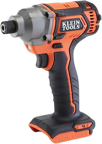 Klein Tools BAT20CD - Destornillador de impacto de 1/4 pulgadas, 20 V, funciona con pilas, diseño compacto para un excelente control en espacios