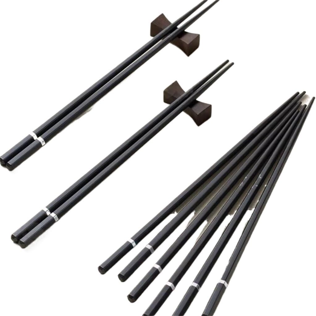 Chinese Pointed Alloy Chopsticks Anti-skid With A Set Of Bone Porcelain