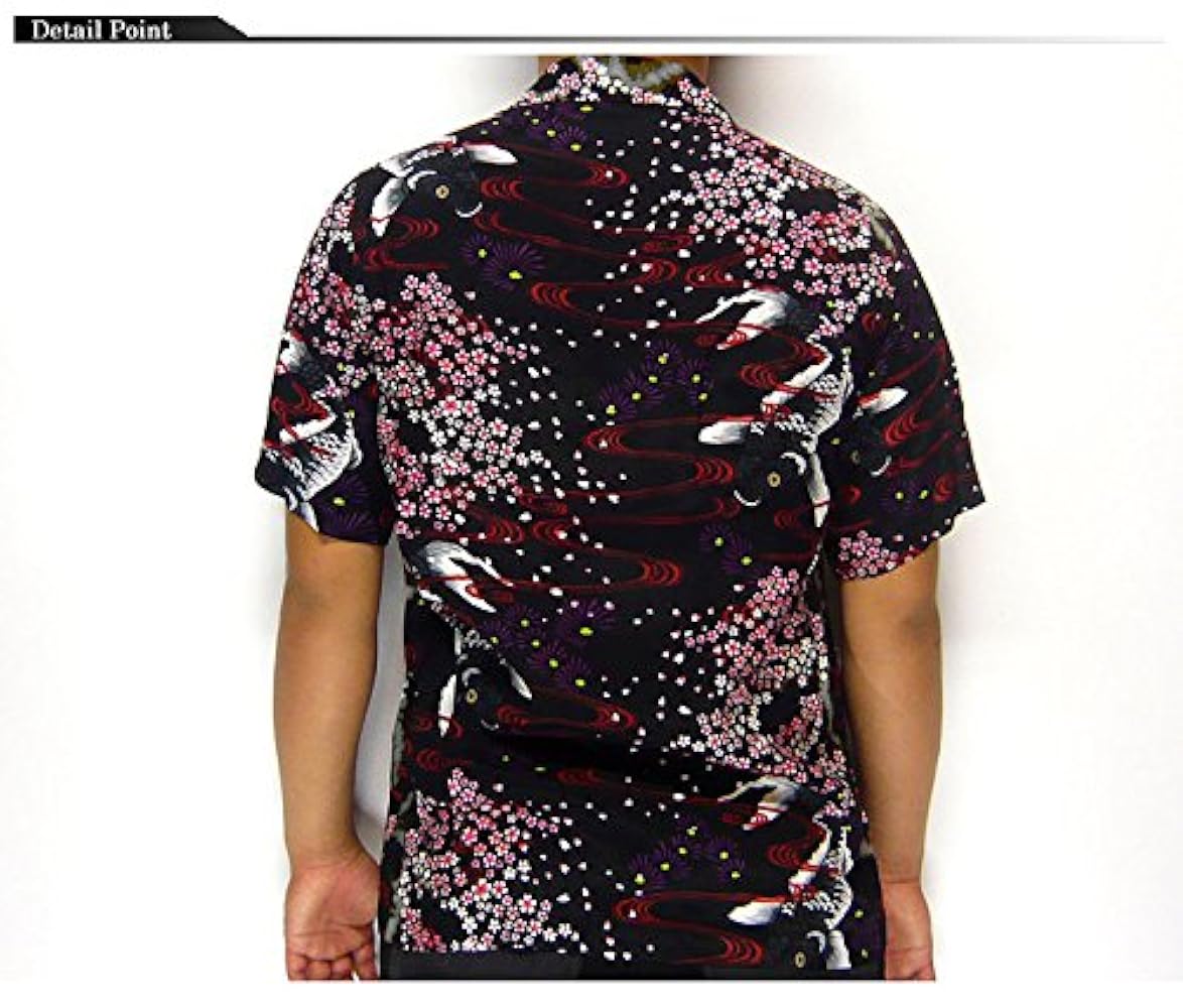 専用出品　花旅楽団★L シルクアロハシャツ 和柄 木ボタン オフホワイト Amazon.co.jp: [花旅楽団] ハナタビガクダン 鳳凰柄 ハワイアン