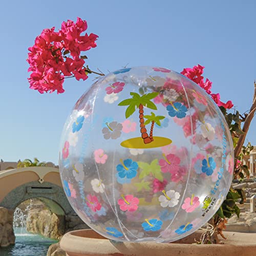 SWIM ACADEMY FREDS Pelota de agua de hibisco de lámina resistente, diámetro 40 cm Cover