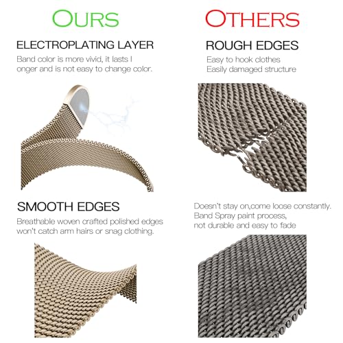 Image of Magnetic Mesh Metal Compatible with Apple Watch Band 49mm 46mm 45mm 44mm 42mm 41mm 40mm 38mm Men and Women, Stainless Steel Loop Clasp Replacement for iWatch Bands Ultra Series 10 9 8 7 SE 6 5 4 3 2 1