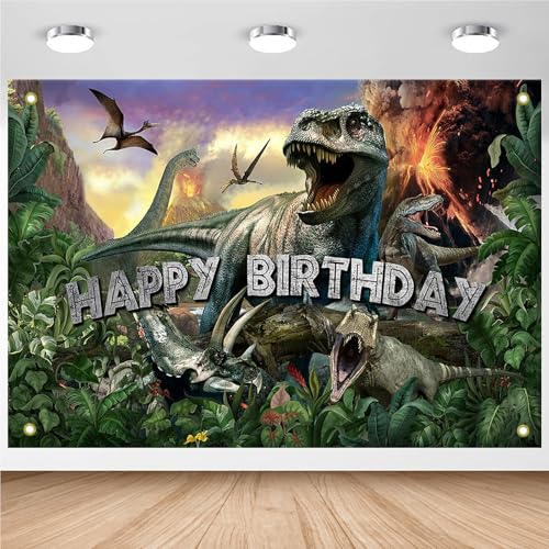 Fondo Fotográfico Dinosaurio Verde 84 x 60 in miniatura 1