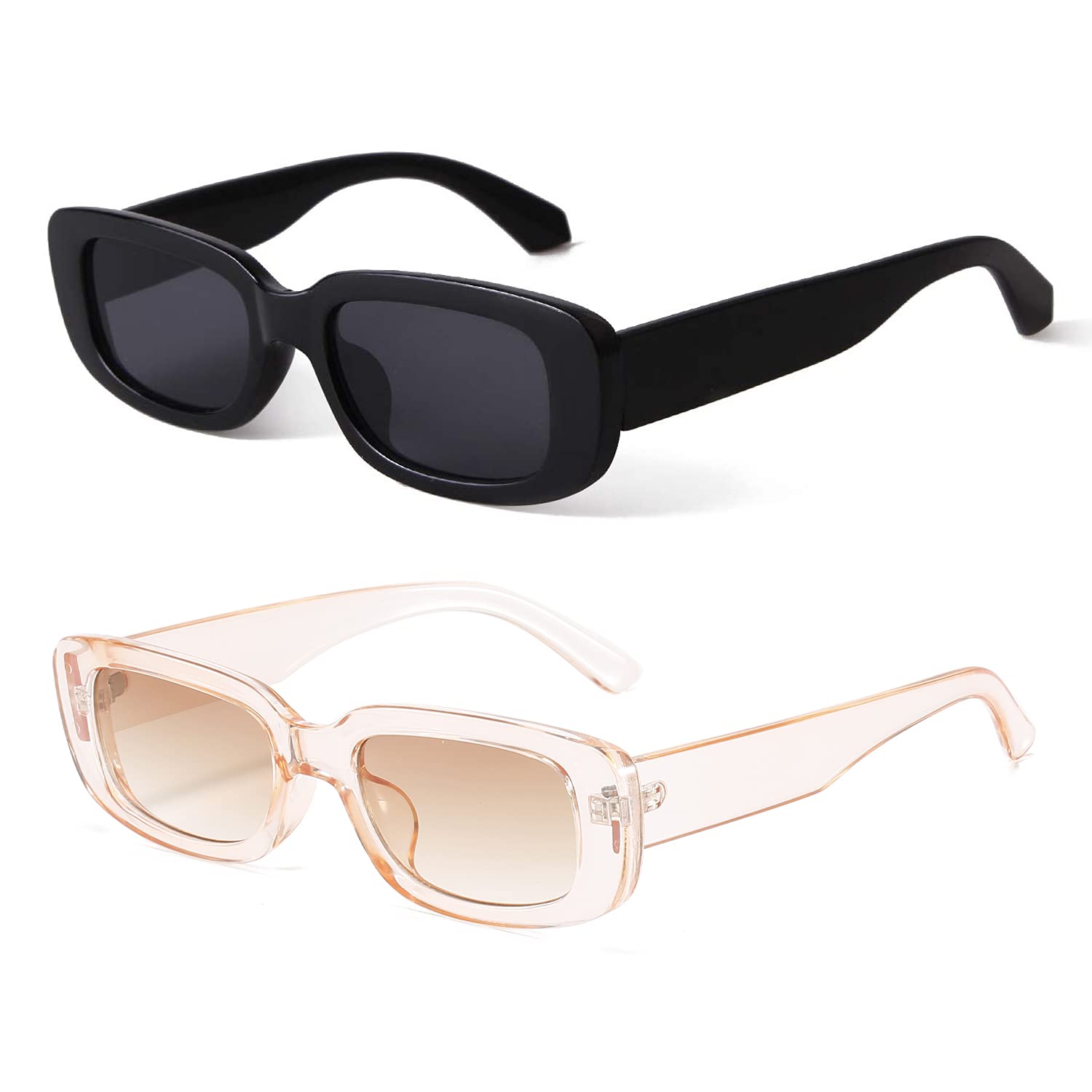 90s Vintage Style Shades Retro Rectangle Sunglasses - Small 