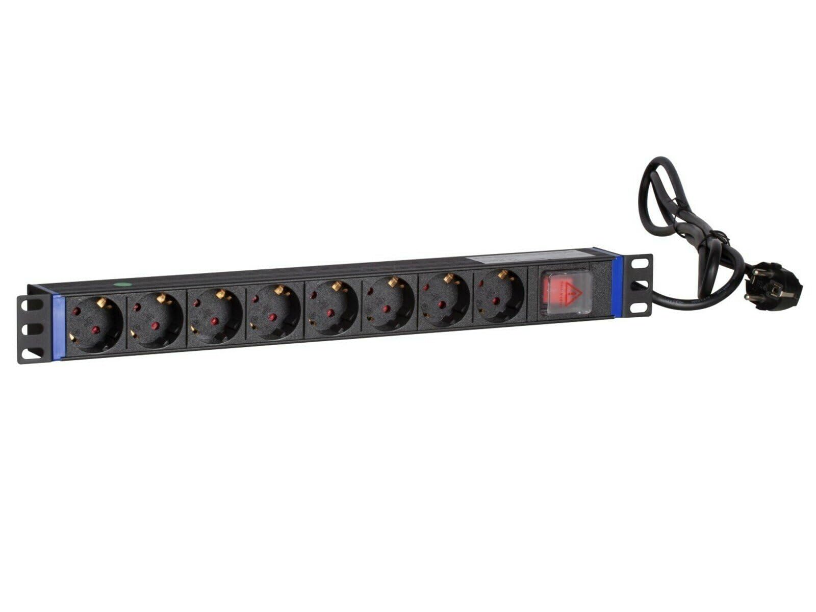 19 Zoll Steckdosenleiste Schalter - 8-Fach