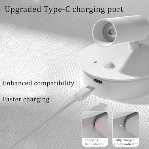 Lámparas de pared magnéticas y giratorias 350° con sensor 4