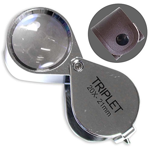 MAXIMIZE Triplet Glass Lens Chrome Loupe | 20X Magnification Power | MG-02120-86 | 7/8