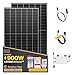 Solakon® 900W Balkonkraftwerk - Balkonkraftwerk 800W komplett Steckdose - neuester 800 Watt Wechselrichter - Solaranlage Komplettset - 450W bifaziale Solarmodule inkl. Zubehör - 3m Kabel
