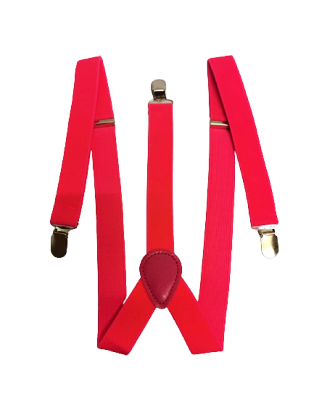 L&L® MENS LADIES UNISEX ADJUSTABLE SLIM BRACES TROUSER SUSPENDERS FANCY DRESS CLIP ON (Bright hotpink)